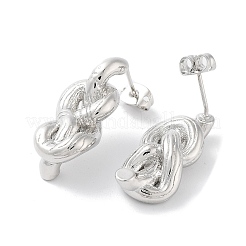 Латунная серьга-гвоздик с реечным покрытием&nbsp;EJEW-C081-27P