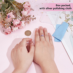 1 шт. 925 регулируемых кольца из стерлингового серебра&nbsp;STER-BC0002-66P-01