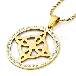 201 ожерелье с подвеской «Ведьмин узел» из нержавеющей стали&nbsp;NJEW-S007-23G