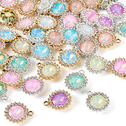 40 шт. 2-цветный сплав с УФ-покрытием и разноцветными стеклянными стразами&nbsp;FIND-PJ0001-40