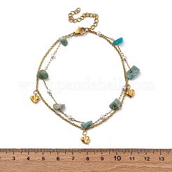 Многорядные браслеты-цепочки из нержавеющей стали 304 в стиле бохо&nbsp;BJEW-Z088-01A-G