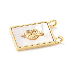 Подвески из латуни с натуральными белыми ракушками&nbsp;KK-S522-02A-G