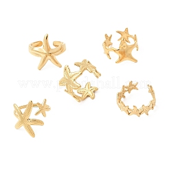 5 шт. открытые манжеты из нержавеющей стали 304 для женщин&nbsp;RJEW-K313-10G