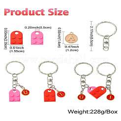 Наборы для изготовления брелока-подвески из сплава и эмали в виде плоского круга с буквой a~z&nbsp;DIY-CJ0002-77