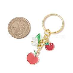 9 шт. 9 стиля эмалированных брелоков из сплава с акриловыми цветами банана&nbsp;KEYC-JKC01348