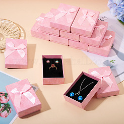 Прямоугольные бумажные подарочные коробки для хранения ювелирных изделий с бантом&nbsp;CON-TAC0014-12E