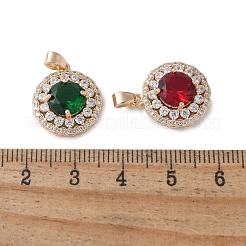 Латунь стекло кулоны&nbsp;KK-D355-05G