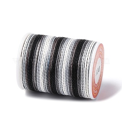 Сегментный окрашенный витой вощеный полиэфирный шнур&nbsp;YC-C003-01F