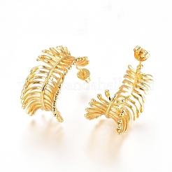 Латунь серьги&nbsp;EJEW-G275-07G