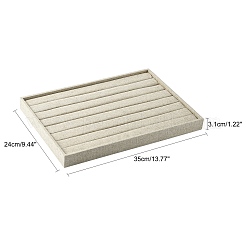 Имитация мешковина кольцо ювелирных изделий дисплеи&nbsp;X-RDIS-G002-03