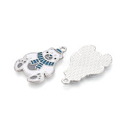 Подвески в виде медведей из эмалированного сплава с гальваническим покрытием&nbsp;ENAM-T024-74A-P