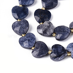 Природные голубые авантюрин бисером пряди&nbsp;G-P592-B09-01