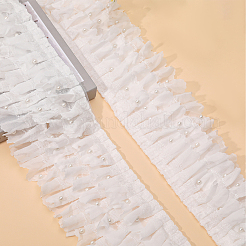 3-слойная кружевная отделка из нейлона со складками&nbsp;OCOR-WH0082-40