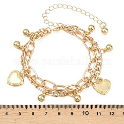 Браслеты из железа с цепочкой «фигаро» и «скрепка»&nbsp;BJEW-A156-01G