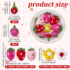 20 шт. 7 стиля украшения из шерстяного войлока ручной работы&nbsp;DIY-NB0014-85