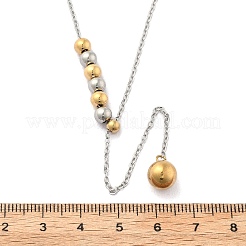 Ожерелья из круглой цепочки из нержавеющей стали 304&nbsp;NJEW-D319-02A-GP