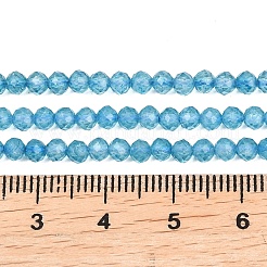Натуральные бусы из голубого топаза нити&nbsp;G-B175-D21-3mm