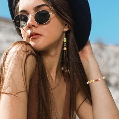 90шт 6 цвета гальванические стеклянные бусины&nbsp;EGLA-YW0001-82