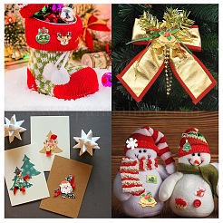 100 шт. кабошонов из непрозрачной смолы с рождественской тематикой&nbsp;CRES-YW0002-56