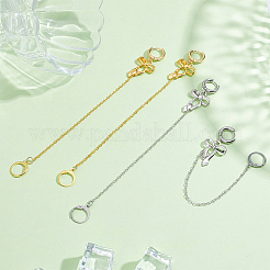 Серьги-кольца с бантом из нержавеющей стали 201 и 304&nbsp;EJEW-PH01457