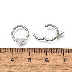 Кольца для носа с двойными рогами из нержавеющей стали 304&nbsp;LS-AJEW-D306-08P