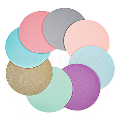 8 шт. двухцветные коврики из искусственной кожи под чашки&nbsp;DJEW-MB0001-01