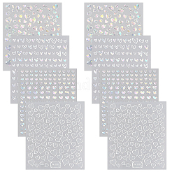 8 лист 4 стиля лазерный узор в виде сердца наклейки для ногтей&nbsp;DIY-CY0001-90