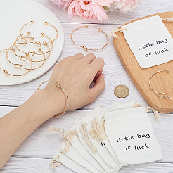 8шт. железный браслет-манжета в форме сердца для женщин&nbsp;BJEW-WR0001-04A