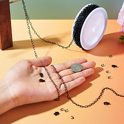 Набор для самостоятельного изготовления браслета-ожерелья из латунных цепочек в форме сердца&nbsp;DIY-TA0010-12