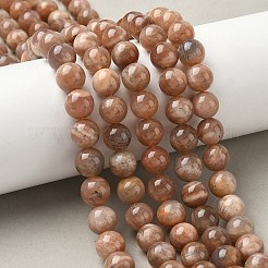 Круглые нити из натуральных бусин из нескольких лунных камней&nbsp;G-I176-09-10mm-02