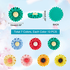 Кабошоны из непрозрачной смолы&nbsp;CRES-PH0001-03