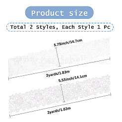 4 ярд двух видов кружевной ленты из молочного волокна&nbsp;OCOR-CY0001-08B