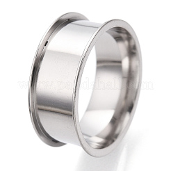 201 закрепка для кольца из нержавеющей стали с канавками&nbsp;STAS-WH0047-8mm-21S