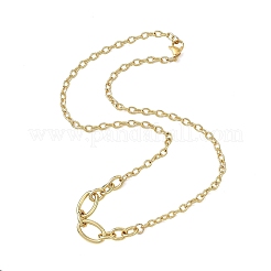 Латунные ожерелья-цепочки из проволоки Фигаро&nbsp;NJEW-JN05690
