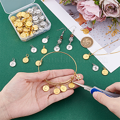 52 шт. 2-цветные подвески в виде букв a~z из сплава&nbsp;PALLOY-PH01857