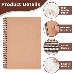 30 прямоугольный блокнот формата А5 из крафт-бумаги с отрывными листами&nbsp;AJEW-WA0001-51