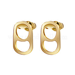 Овальные серьги-гвоздики из нержавеющей стали 304&nbsp;UI7518-1