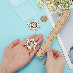 2 шт. Цветочные украшения из страз&nbsp;DIY-FG0006-42G-01