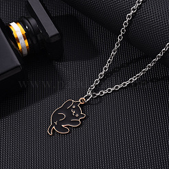 Сплав эмали кулон ожерелья&nbsp;NJEW-YW0001-02