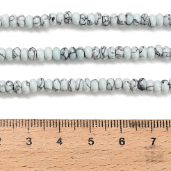 Нити бусин из синтетического малахита и синтетической бирюзы&nbsp;G-Z110-B03-2x4mm