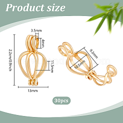 30 шт. подвески из полого сплава с бусинами-клетками&nbsp;KK-PH0014-14G