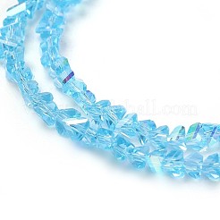 Гальванические стеклянные бусины&nbsp;GLAA-F092-A04