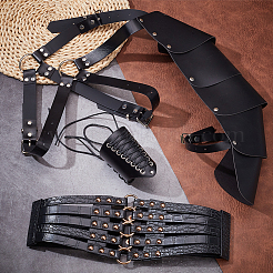 Регулируемый ножны из искусственной кожи в средневековом стиле с железным ограждением&nbsp;AJEW-OC0005-09