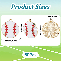 Подвески из эмали из сплава с покрытием 60 шт.&nbsp;FIND-SC0012-49