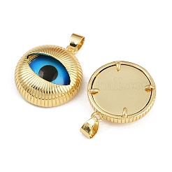 Подвески из латунного стекла с темой глаз&nbsp;KK-L244-03G-03