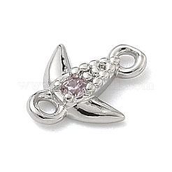 Подвески-рыбки с латунным паве из кубического циркония&nbsp;KK-G548-17P