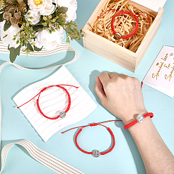 40 шт. браслеты из плетеных бусин из сплава&nbsp;BJEW-GO0001-22A