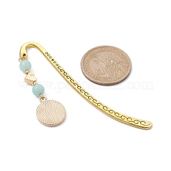 Окрашенные закладки из натурального малайзийского нефрита&nbsp;AJEW-JK00271-05