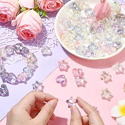 70шт 14 стиля прозрачные акриловые бусины&nbsp;MACR-CJ0002-08