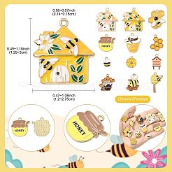 24шт 12 стиля подвески из сплава с эмалью&nbsp;ENAM-FS0004-02